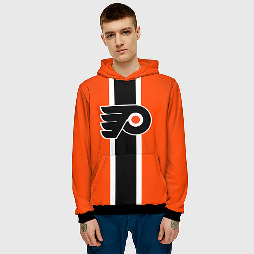 Мужская толстовка Филадельфия Флайерз Форма / 3D-Черный – фото 3