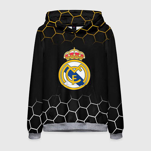 Мужская толстовка Real madrid соты / 3D-Меланж – фото 1