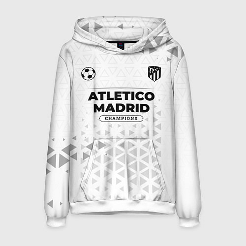 Мужская толстовка Atletico Madrid Champions Униформа / 3D-Белый – фото 1