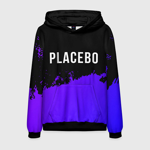 Мужская толстовка Placebo Purple Grunge / 3D-Черный – фото 1