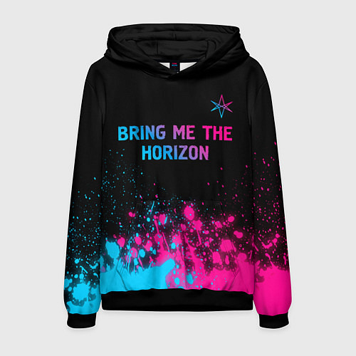 Мужская толстовка Bring Me the Horizon Neon Gradient / 3D-Черный – фото 1