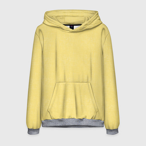 Мужская толстовка Текстурированный лимонно-желтый однотонный / 3D-Меланж – фото 1