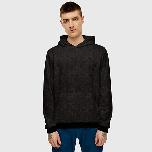 Мужская толстовка Текстурированный угольно-черный / 3D-Черный – фото 3