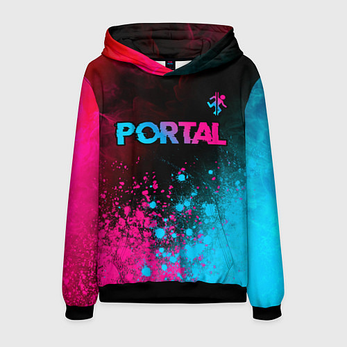 Мужская толстовка Portal Neon Gradient / 3D-Черный – фото 1