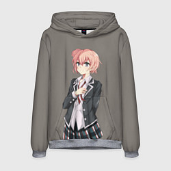 Толстовка-худи мужская Юи Юигахама OreGairu, цвет: 3D-меланж