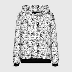 Толстовка-худи мужская Паттерн Cuphead the delicious last course, цвет: 3D-черный