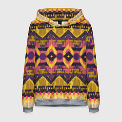 Толстовка-худи мужская Африканский узор орнамент из шерсти Africa Wool Pa, цвет: 3D-меланж