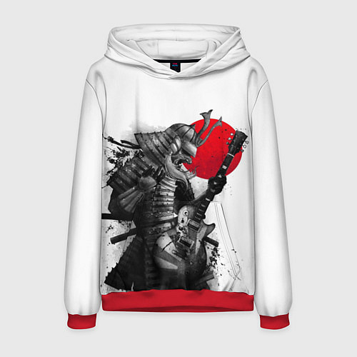 Мужская толстовка Самурай гитарист / 3D-Красный – фото 1