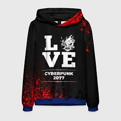 Толстовка-худи мужская Cyberpunk 2077 Love Классика, цвет: 3D-синий