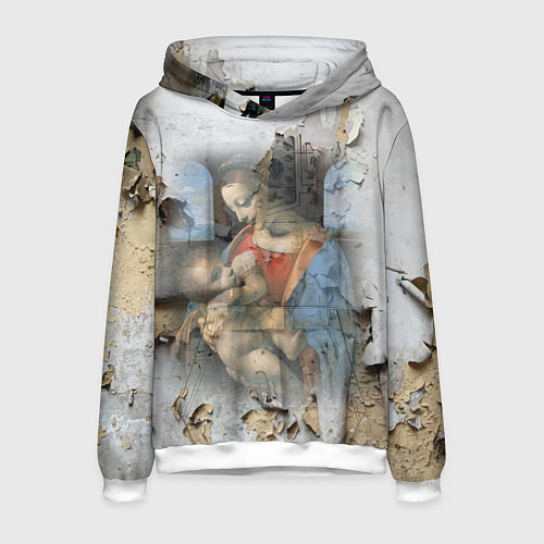 Мужская толстовка Мадонна Литта Леонардо да Винчи Post-art / 3D-Белый – фото 1