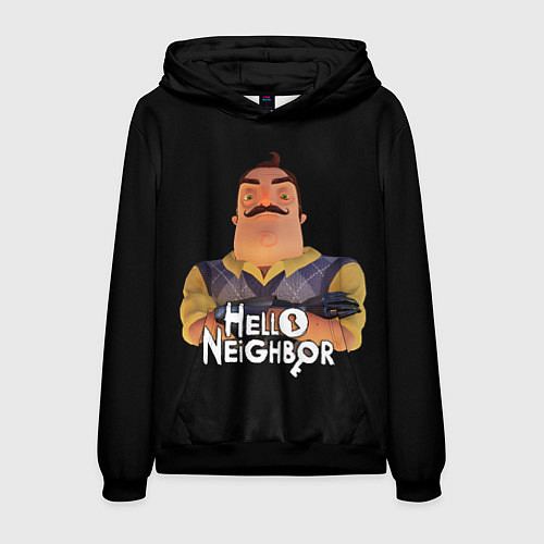 Мужская толстовка Привет сосед Hello Neighbor / 3D-Черный – фото 1