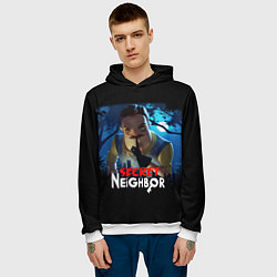 Толстовка-худи мужская Secret Neighbor, цвет: 3D-белый — фото 2