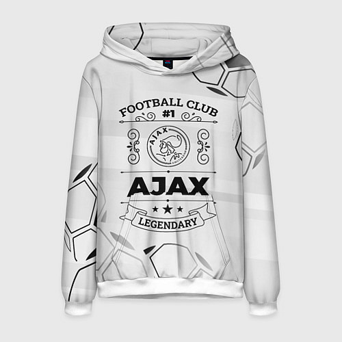 Мужская толстовка Ajax Football Club Number 1 Legendary / 3D-Белый – фото 1