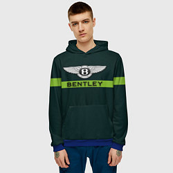 Толстовка-худи мужская Bentley green, цвет: 3D-синий — фото 2