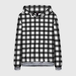 Мужская толстовка Black and white trendy checkered pattern