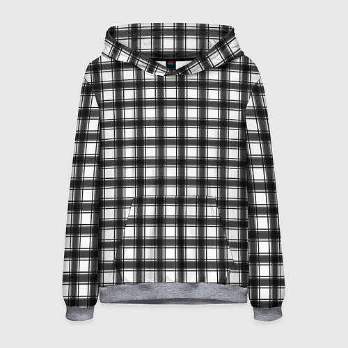 Мужская толстовка Black and white trendy checkered pattern / 3D-Меланж – фото 1