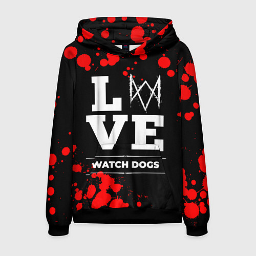 Мужская толстовка Watch Dogs Love Классика / 3D-Черный – фото 1