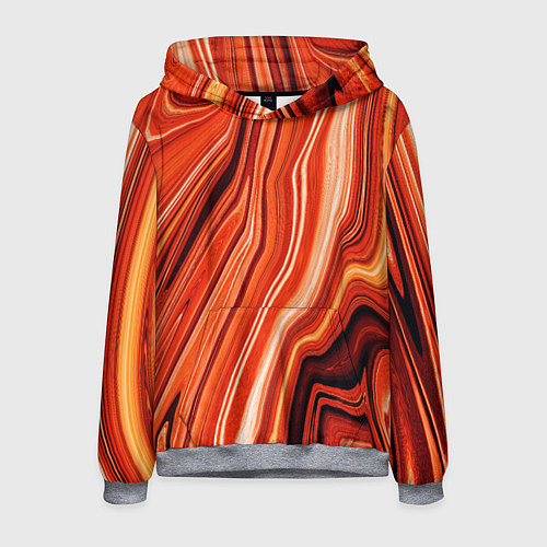 Мужская толстовка Лавовая абстракция - Красный / 3D-Меланж – фото 1