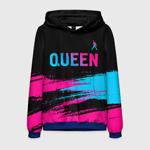 Мужская толстовка Queen Neon Gradient / 3D-Синий – фото 1