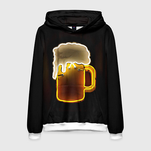 Мужская толстовка Неоновое пиво - Жёлтый / 3D-Белый – фото 1