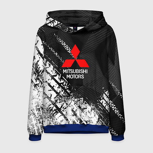 Мужская толстовка Mitsubishi - След протектора / 3D-Синий – фото 1