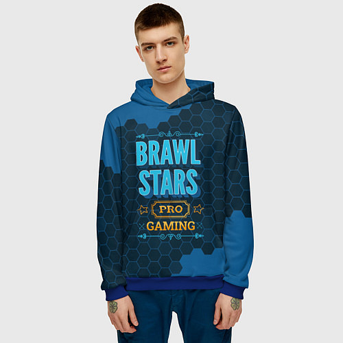 Мужская толстовка Игра Brawl Stars: PRO Gaming / 3D-Синий – фото 3