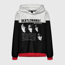 Толстовка-худи мужская With The Beatles Битломания, цвет: 3D-красный