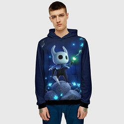 Толстовка-худи мужская Hollow Knight неоновые бабочки, цвет: 3D-черный — фото 2