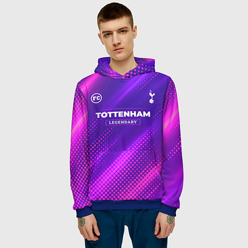 Мужская толстовка Tottenham legendary sport grunge / 3D-Синий – фото 3