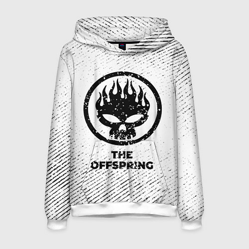 Мужская толстовка The Offspring с потертостями на светлом фоне / 3D-Белый – фото 1