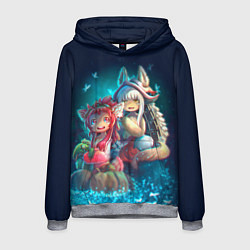 Толстовка-худи мужская Наначи и Митти из аниме Сделано в бездне, цвет: 3D-меланж