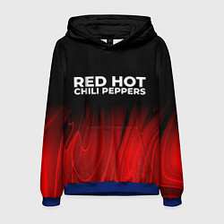 Толстовка-худи мужская Red Hot Chili Peppers red plasma, цвет: 3D-синий