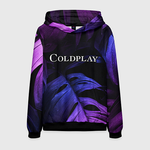 Мужская толстовка Coldplay neon monstera / 3D-Черный – фото 1