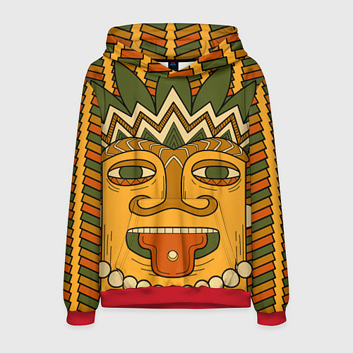 Мужская толстовка Polynesian tiki CHILLING / 3D-Красный – фото 1