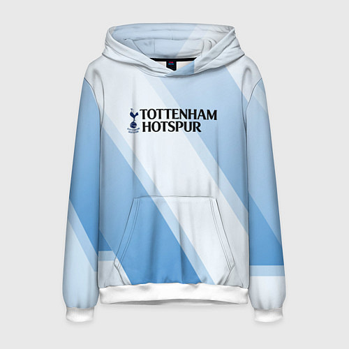 Мужская толстовка Tottenham hotspur Голубые полосы / 3D-Белый – фото 1