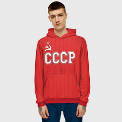 Толстовка-худи мужская Союз Советских Социалистических Республик, цвет: 3D-красный — фото 2