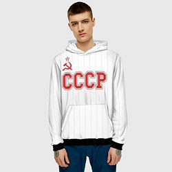 Толстовка-худи мужская СССР - Союз Советских Социалистических Республик, цвет: 3D-черный — фото 2