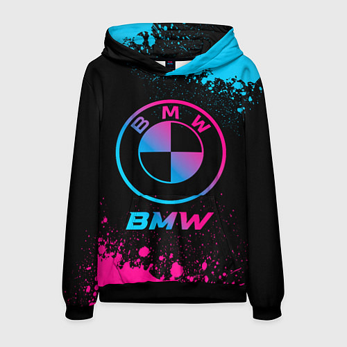 Мужская толстовка BMW - neon gradient / 3D-Черный – фото 1