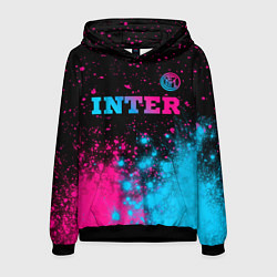 Мужская толстовка Inter - neon gradient: символ сверху