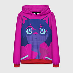 Толстовка-худи мужская Красотка Митиру - Совершенно новое животное, цвет: 3D-красный