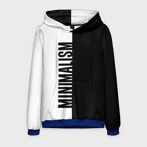 Мужская толстовка MINIMALISM - BLACK AND WHITE / 3D-Синий – фото 1