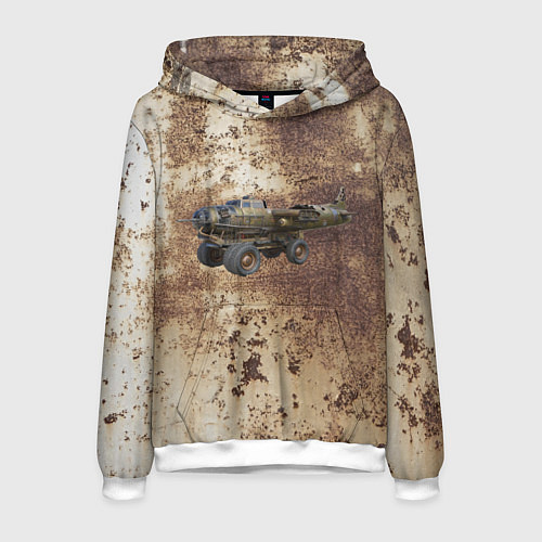 Мужская толстовка Необычный автомобиль / 3D-Белый – фото 1