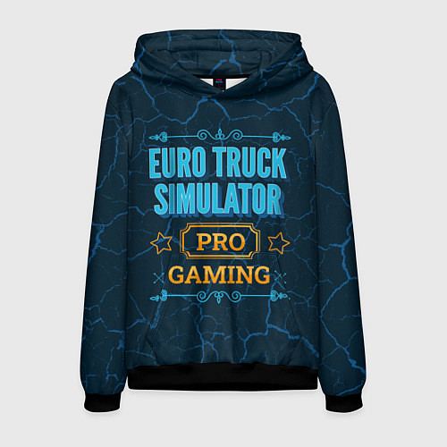 Мужская толстовка Игра Euro Truck Simulator: pro gaming / 3D-Черный – фото 1