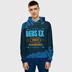 Толстовка-худи мужская Игра Deus Ex: pro gaming, цвет: 3D-синий — фото 2