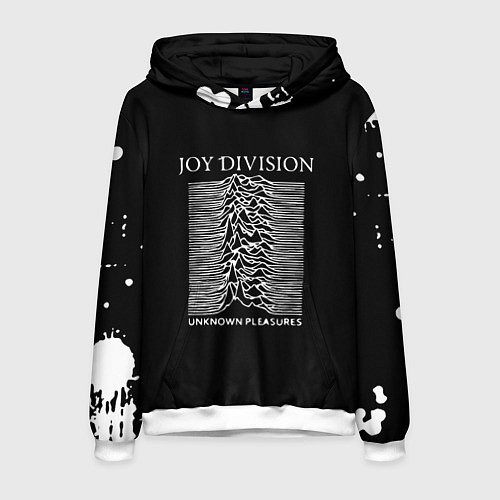 Мужская толстовка Joy Division - unknown pleasures / 3D-Белый – фото 1