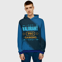 Толстовка-худи мужская Игра Valorant: pro gaming, цвет: 3D-синий — фото 2