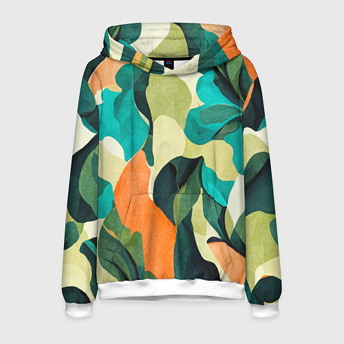 Мужская толстовка Multicoloured camouflage / 3D-Белый – фото 1