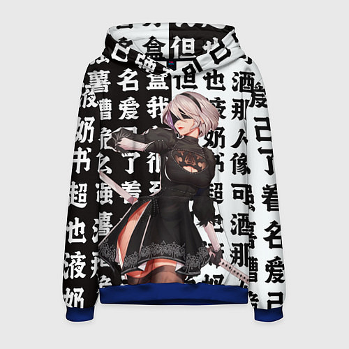 Мужская толстовка 2B с катаной Nier Automata / 3D-Синий – фото 1