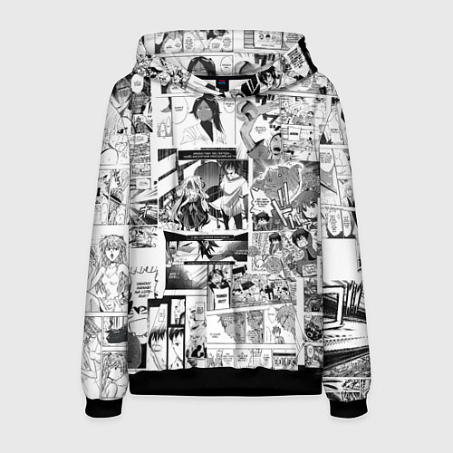 Мужская толстовка Manga style - страницы / 3D-Черный – фото 1