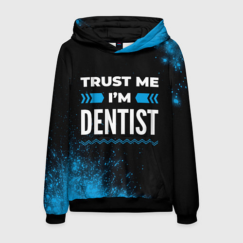 Мужская толстовка Trust me Im dentist dark / 3D-Черный – фото 1